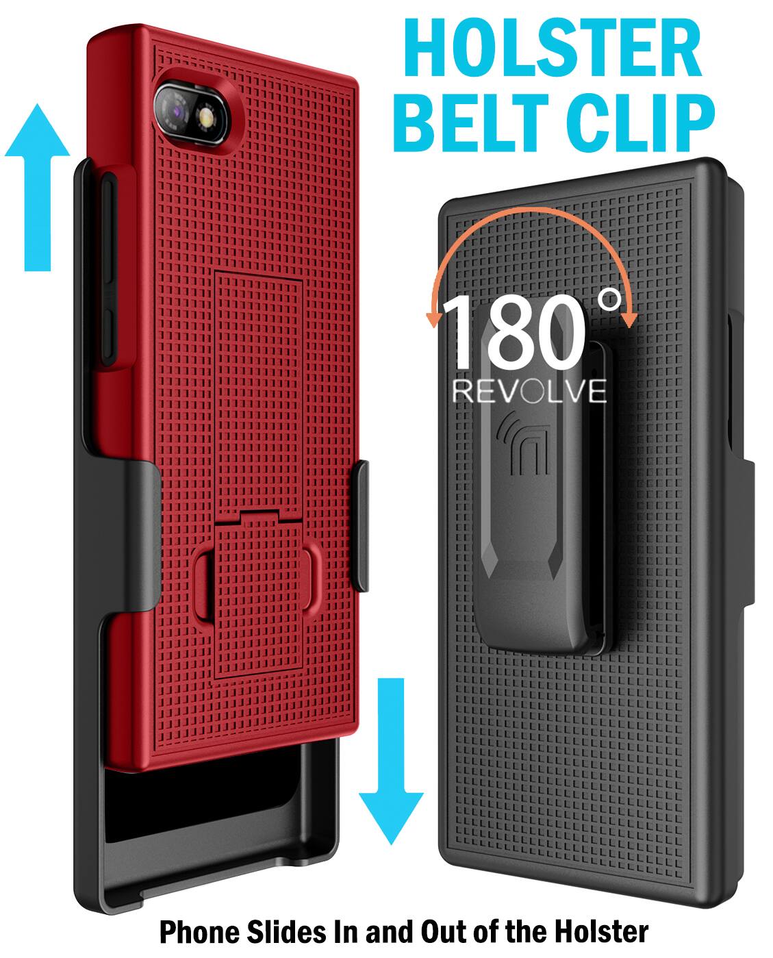 HOLSTER BELT CLIP

180 REVOLVE

Phone Slides In and Out of the Holster