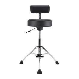 Gibraltar Hardware - Tall Hydraulic Round Drum Throne Performance Stool, 15” Vinyl Seat, Height Adjustable with Hydraulic Lift