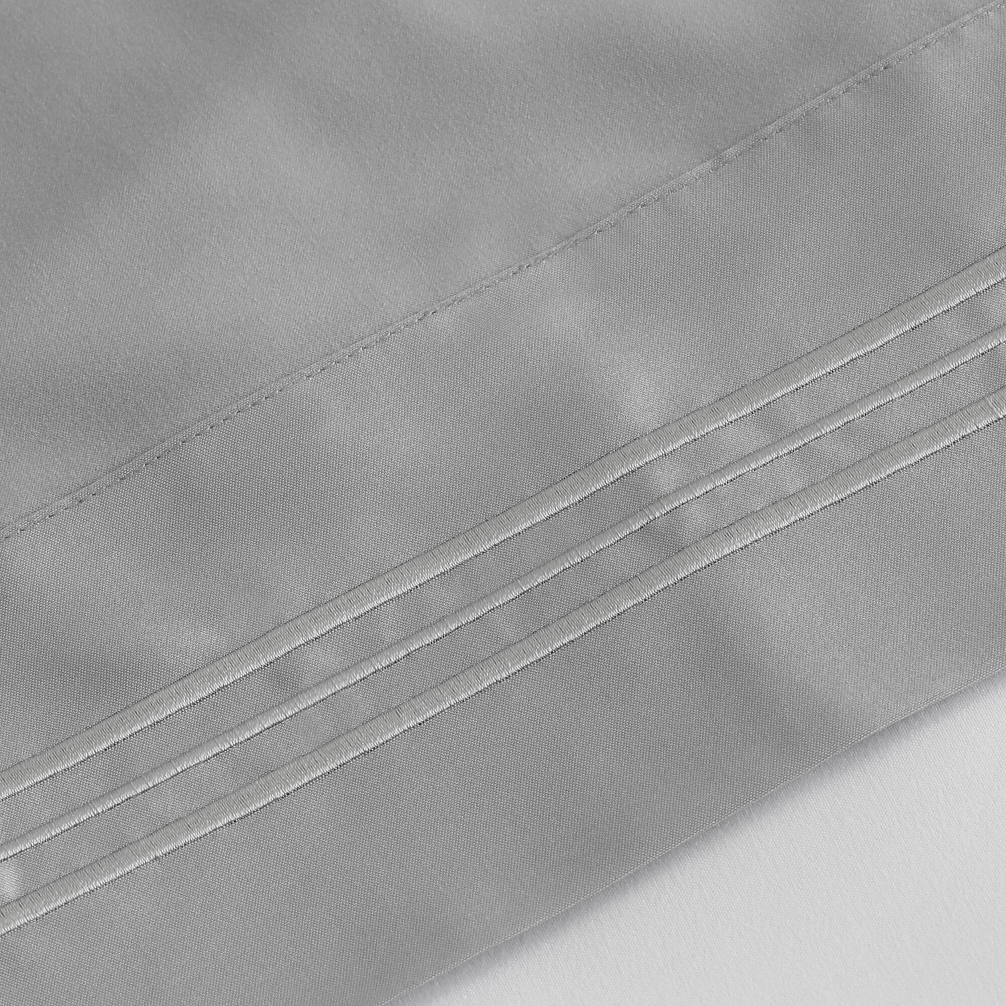 Alt View 2. Furinno - Angeland Vienne 4-Piece Microfiber Bed Sheet Set, Full - Grey.