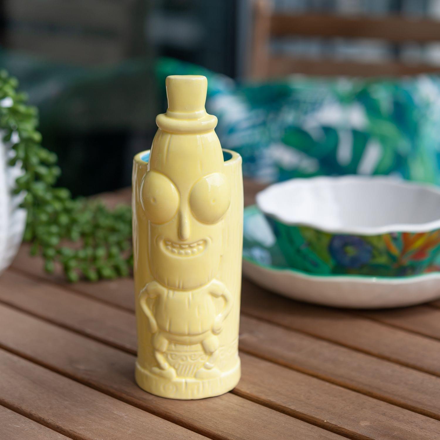 Alt View 3. ThinkGeek - Geeki Tikis Rick & Morty Mr. Poopy Butthole | Tiki Style Ceramic Mug | Holds 12 Ounces - Beige.