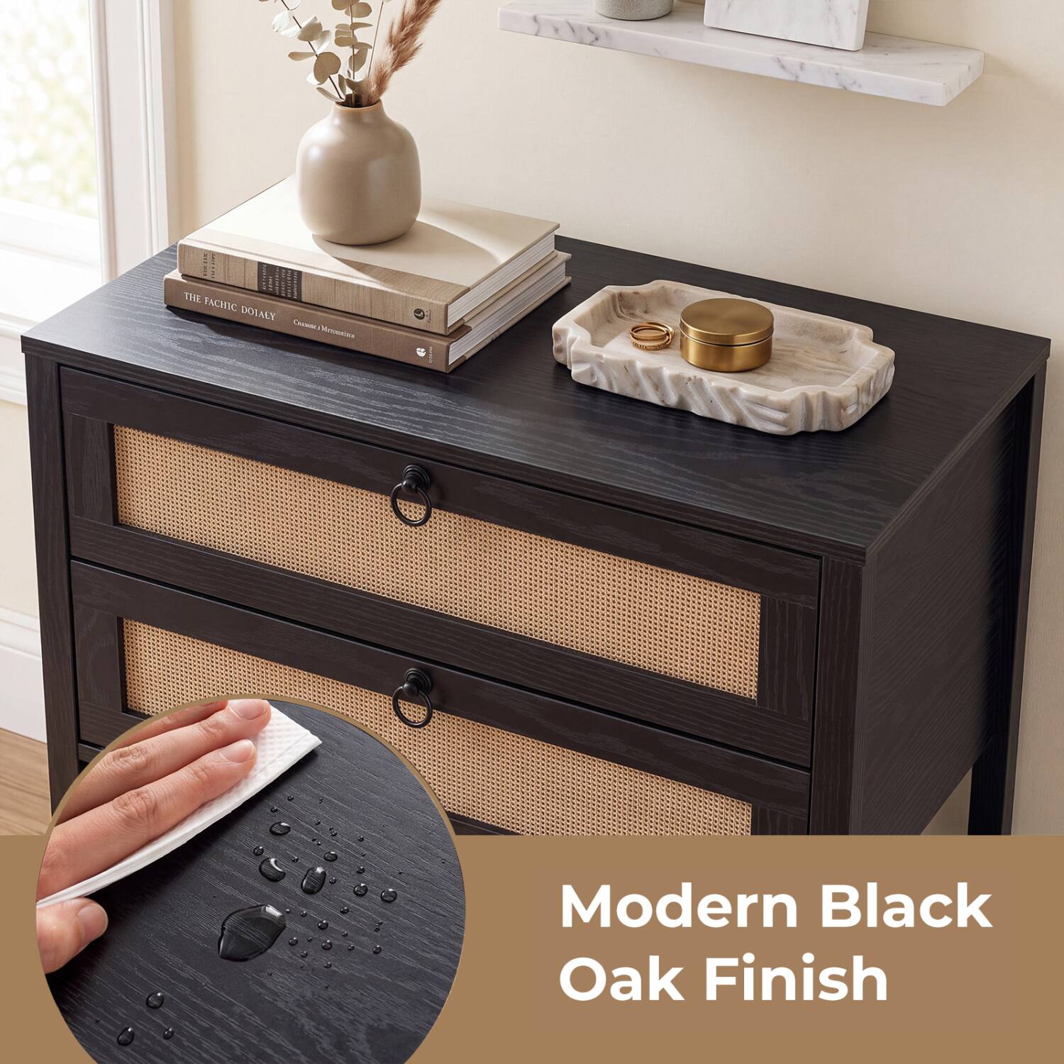 THE PACIFIC DOLAY

Modern Black Oak Finish