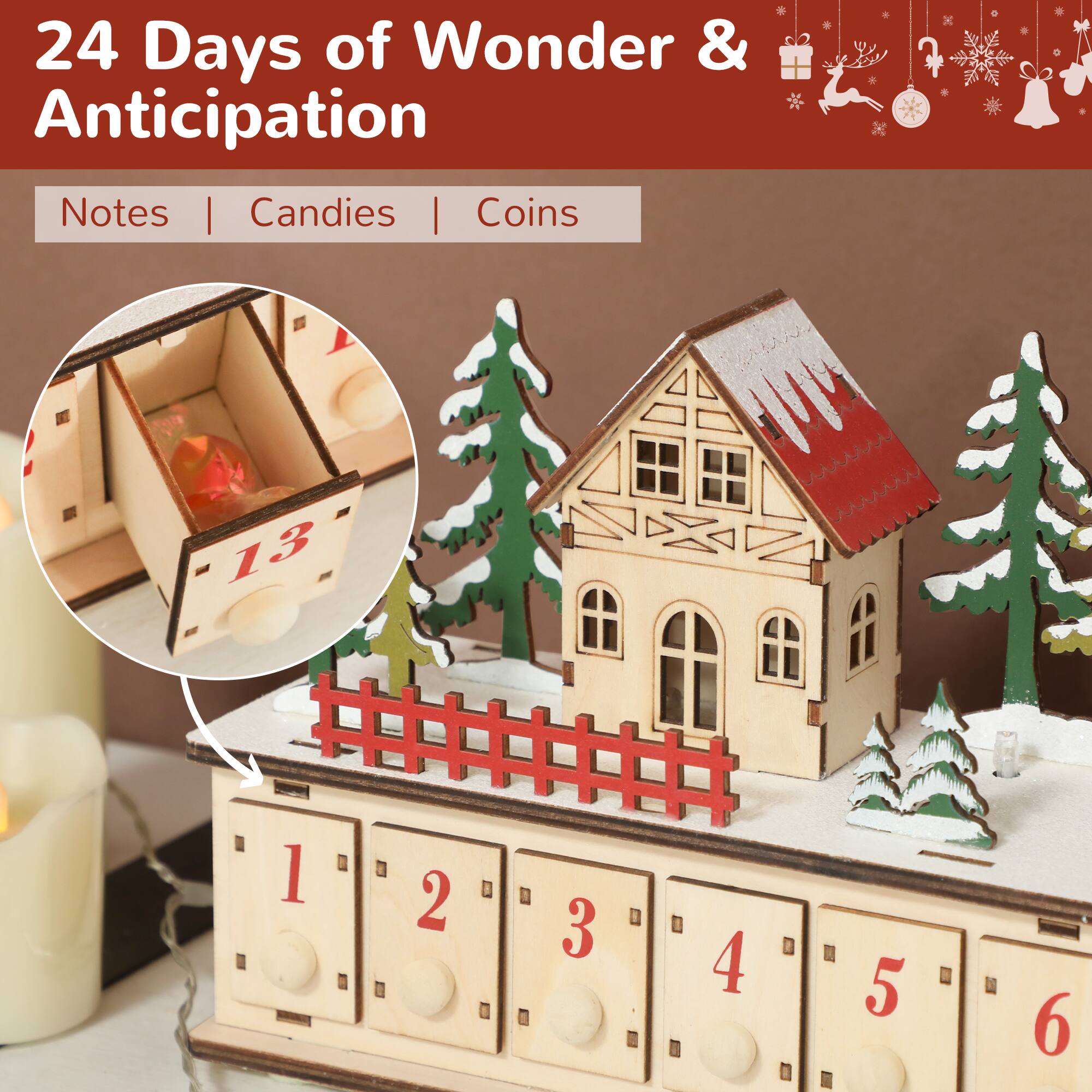 24 Days of Wonder & Anticipation

Notes | Candies | Coins

1 2 3 4 5 6