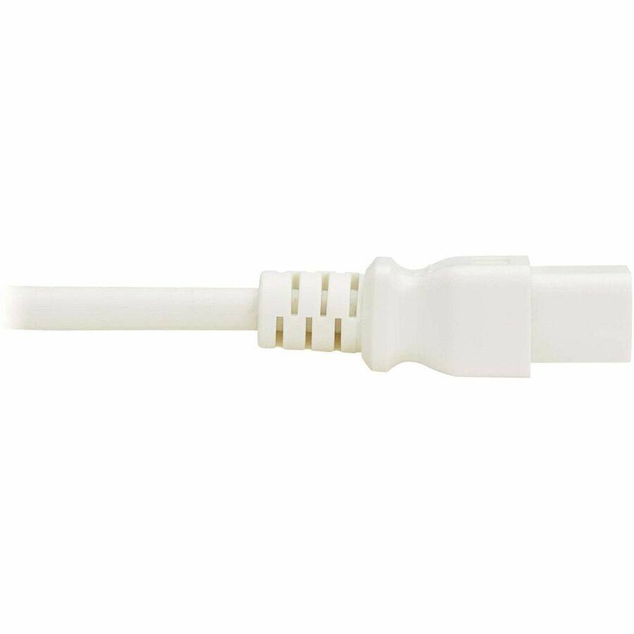 Alt View 4. Tripp Lite - Eaton Tripp Lite Series Power Cord, C14 to C21 - Heavy-Duty, 15A, 250V, 14 AWG, 2 ft. (0.6 m), White - For Computer - White.