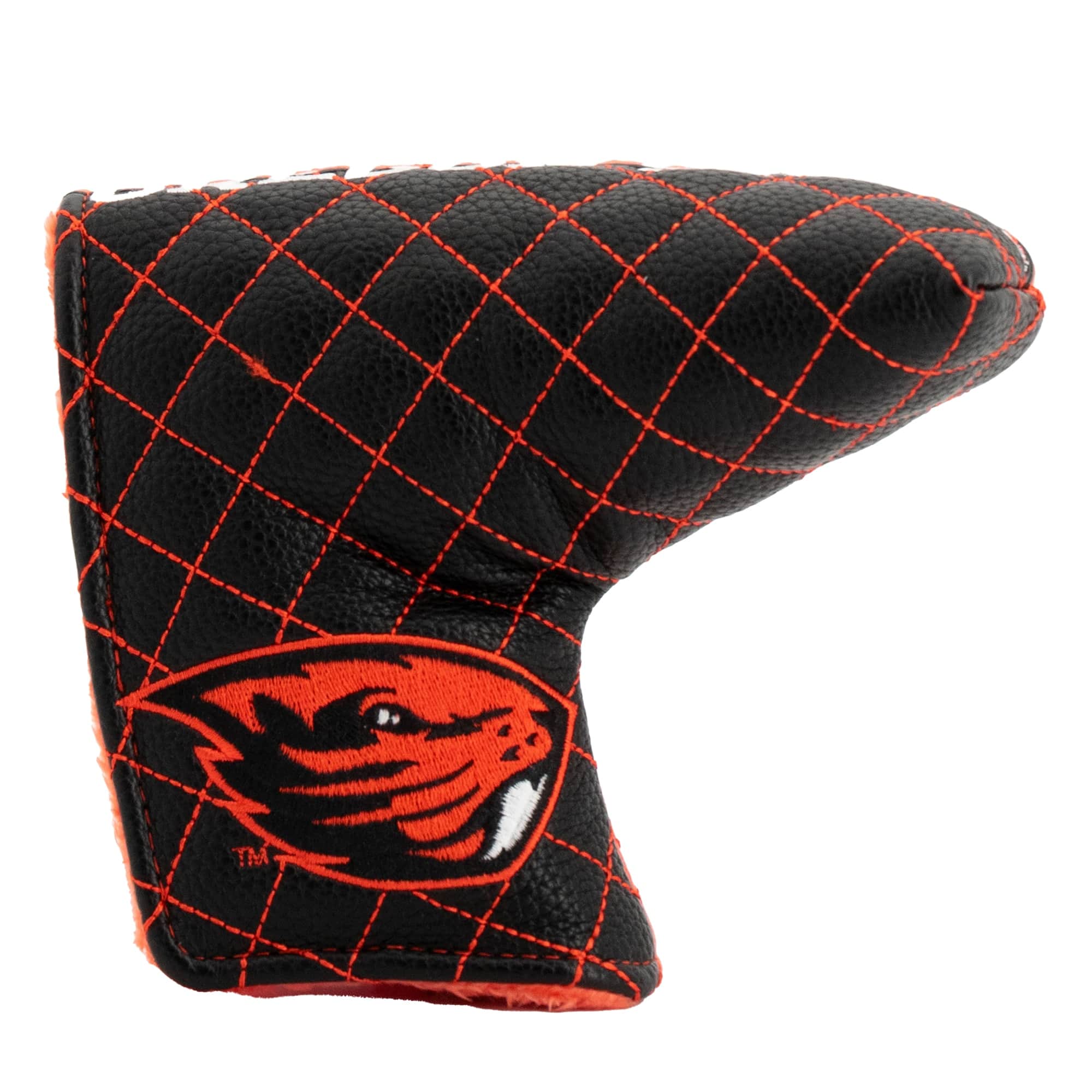Front. Team Golf - Oregon State Beavers Quilted Blade Putter Cover - Multicolor.