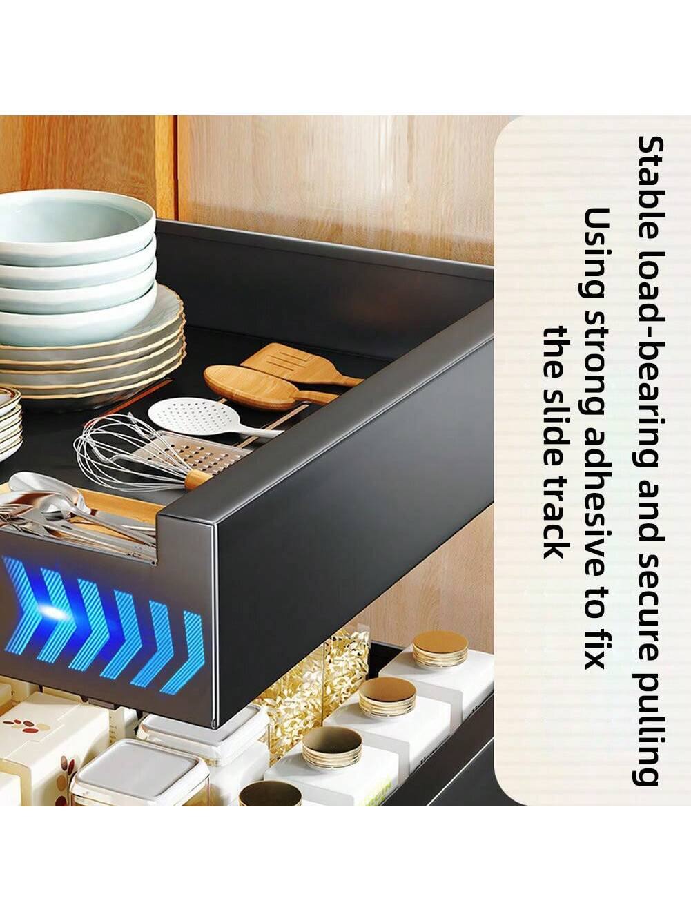 Stable load-bearing slide track adhesive and secure fix pulling  
Using the strong adhesive to fix the slide track