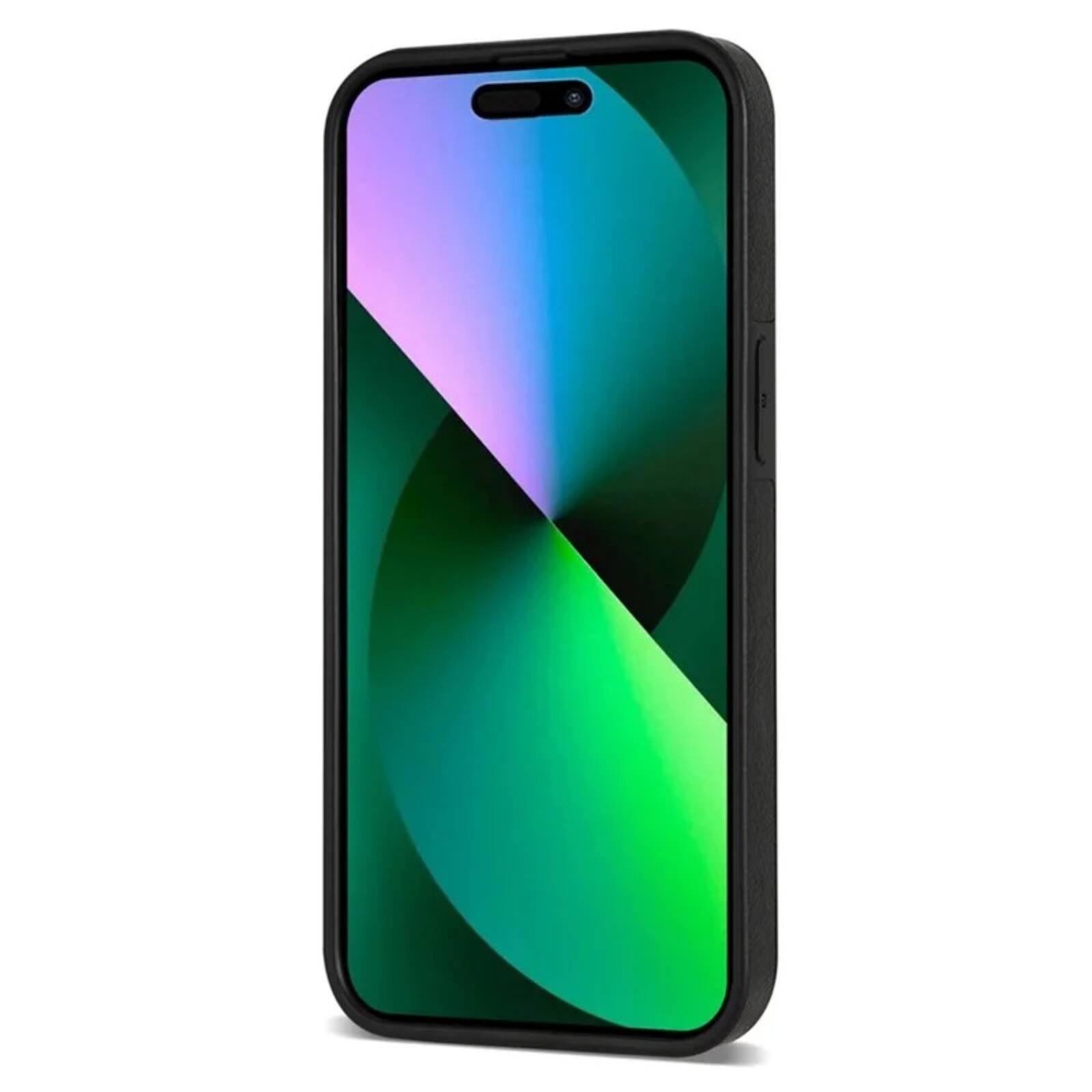 Left. UUCOVER - Wallet Case for Apple iPhone 16 Pro Max with Card Slots Holder, Zipper Pocket and Shoulder Strap, Flip Kickstand Cover - Black.