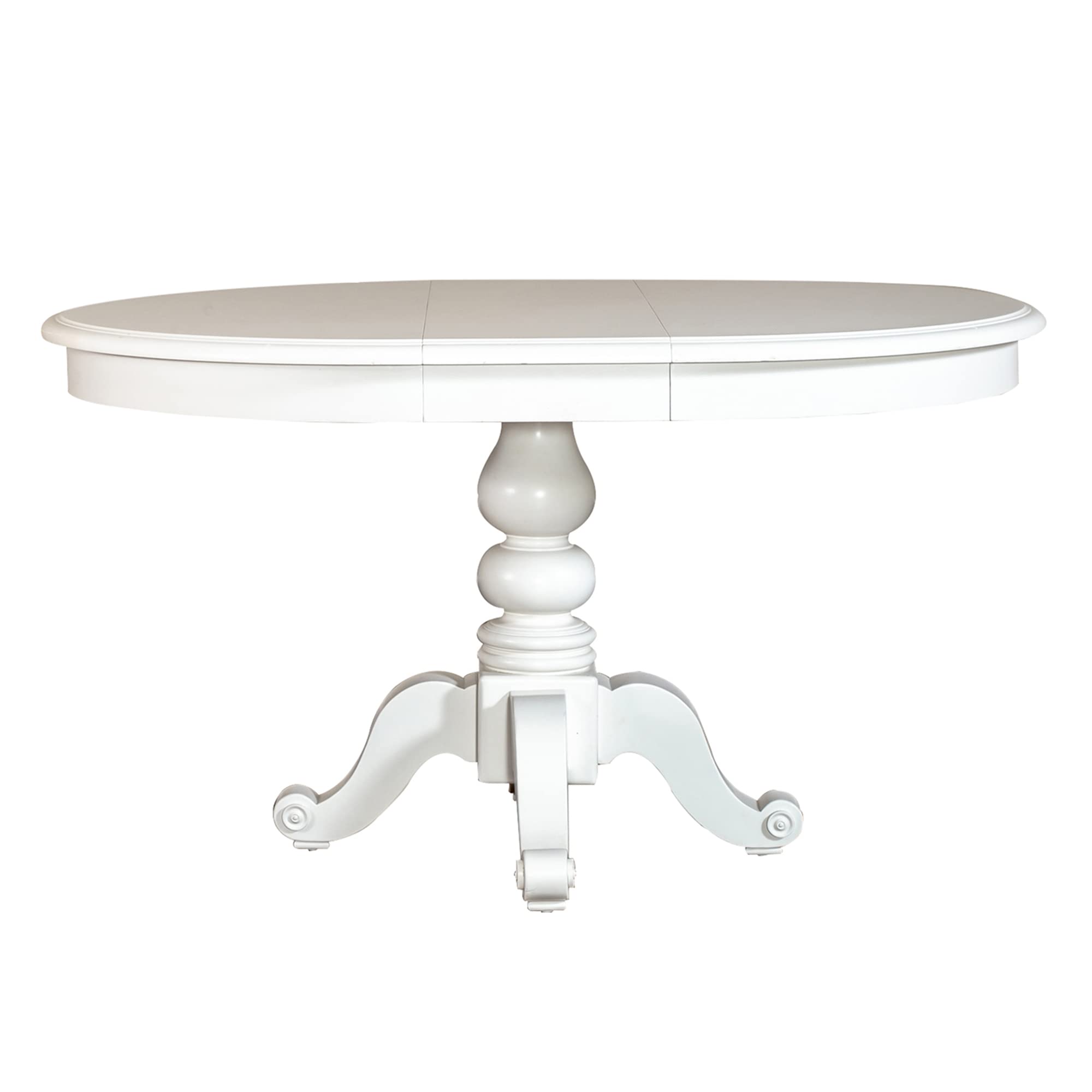 Back. Liberty Furniture Industries - Pedestal Table in Poplar/Pine Solids w/ Wood Products - Oyster White & Navy.