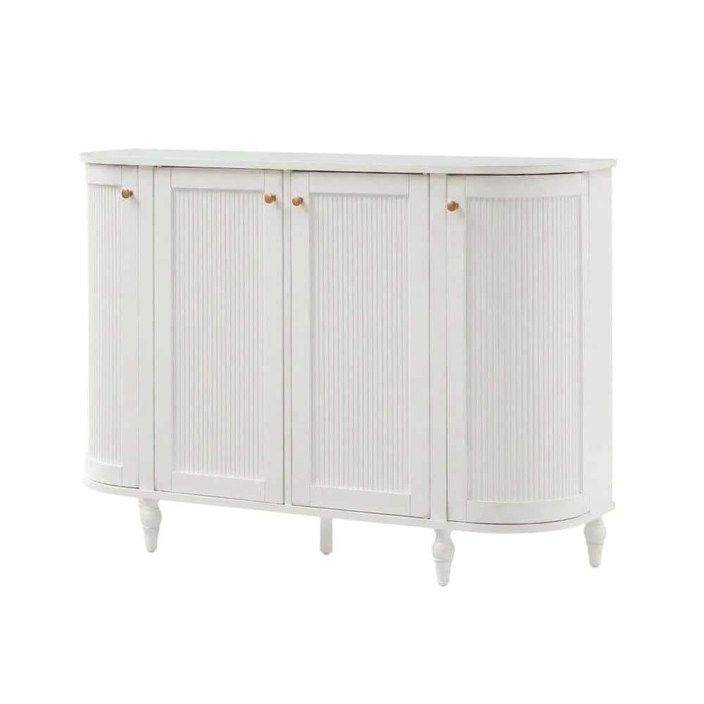 Crosley Furniture - Monique Curved Sideboard - Distressed White
