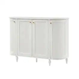 Crosley Furniture - Monique Curved Sideboard - Distressed White