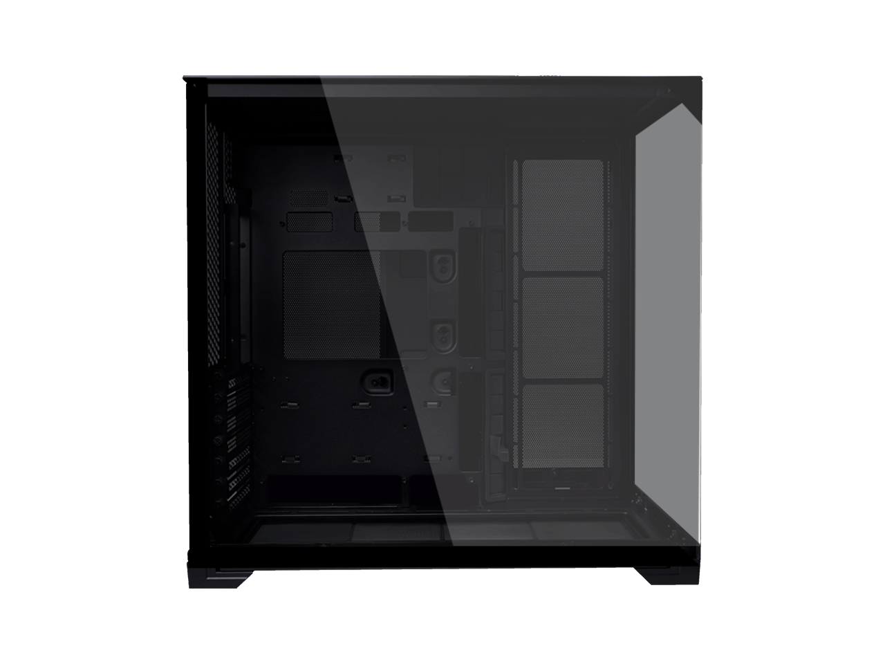 Alt View 3. Lian Li - LIAN LI O11 vision compact black  color Aluminum / Steel / Tempered Glass ATX Mid Tower computer Case ----O11VPX - black.