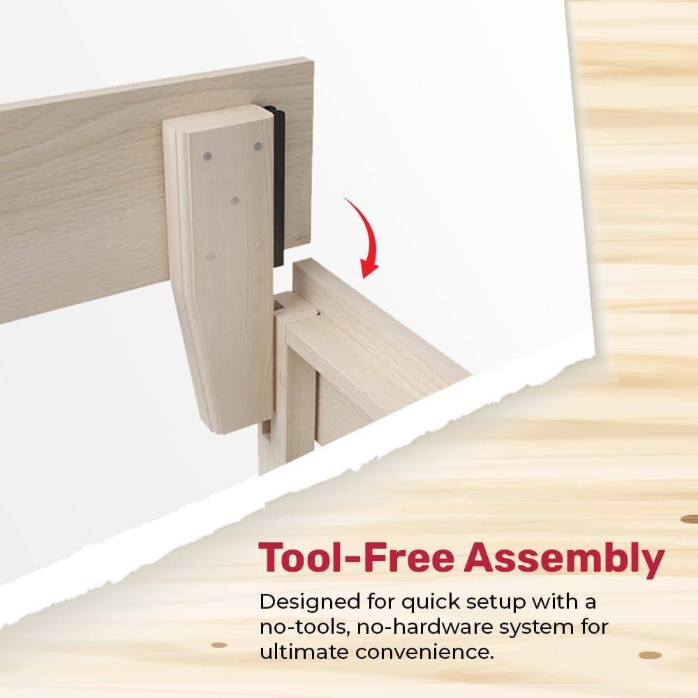 Tool-Free Assembly  
Designed for quick setup with a no-tools, no-hardware system for ultimate convenience.