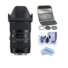 Bundle - Sigma - 18-35mm f/1.8 DC HSM ART Lens for Nikon F with Hoya 72mm Filter Kit