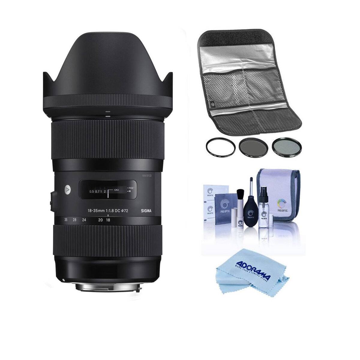 0.5 0.71 2  
8  
FEL M  
TLASH  
35  
28  
18-35mm 1:1.8 DC 72 I 24 20 18  
SIGMA  
PRO-OPTIC  
PROOPTIC  
ADORAMA
