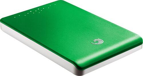 Angle Standard. Seagate - FreeAgent Go 320GB External USB 2.0 Hard Drive - Lime.