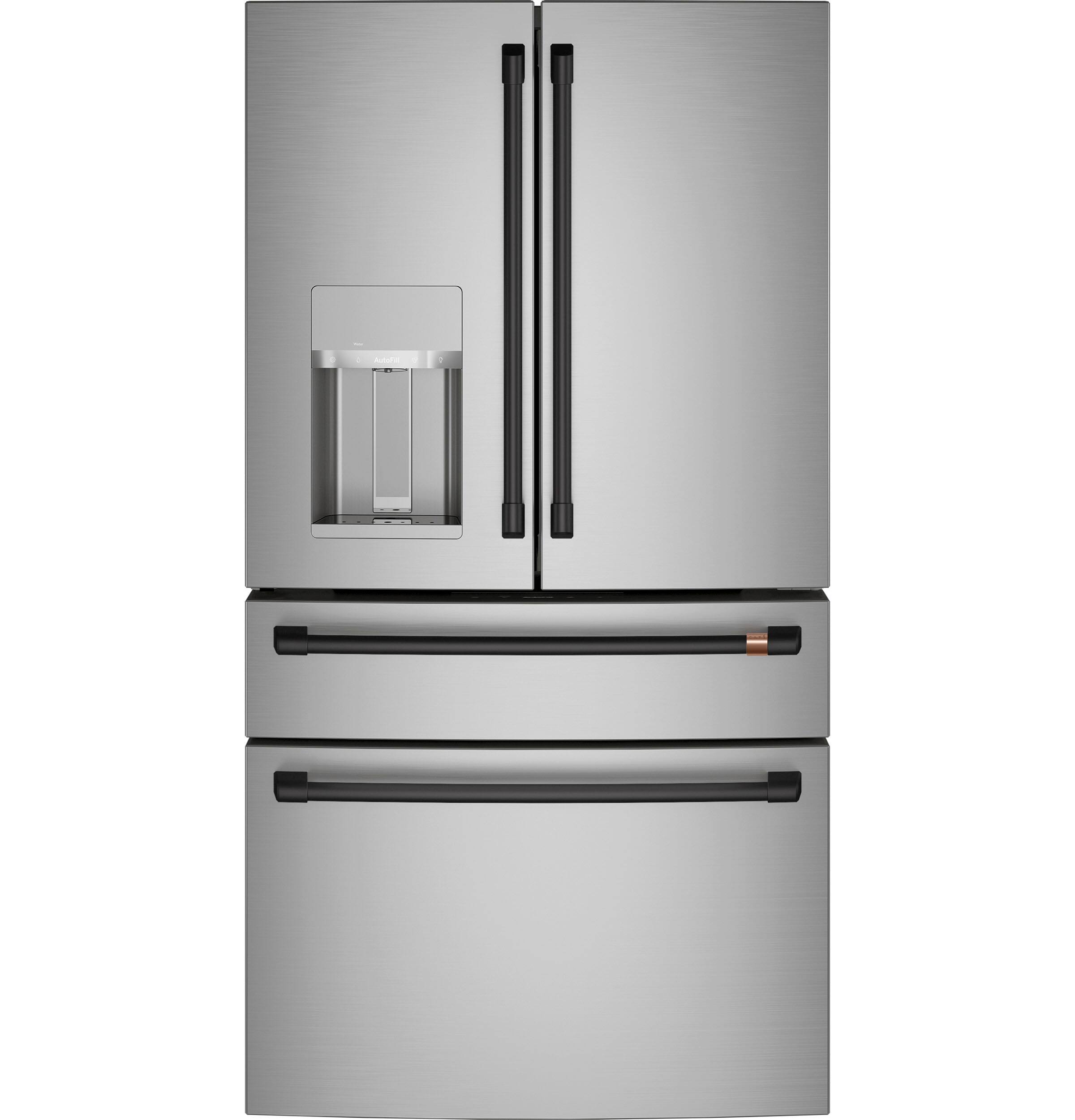 Alt View 38. Café - 27.6 Cu. Ft. 4-Door French Door Smart Refrigerator, Customizable - Brushed Stainless.