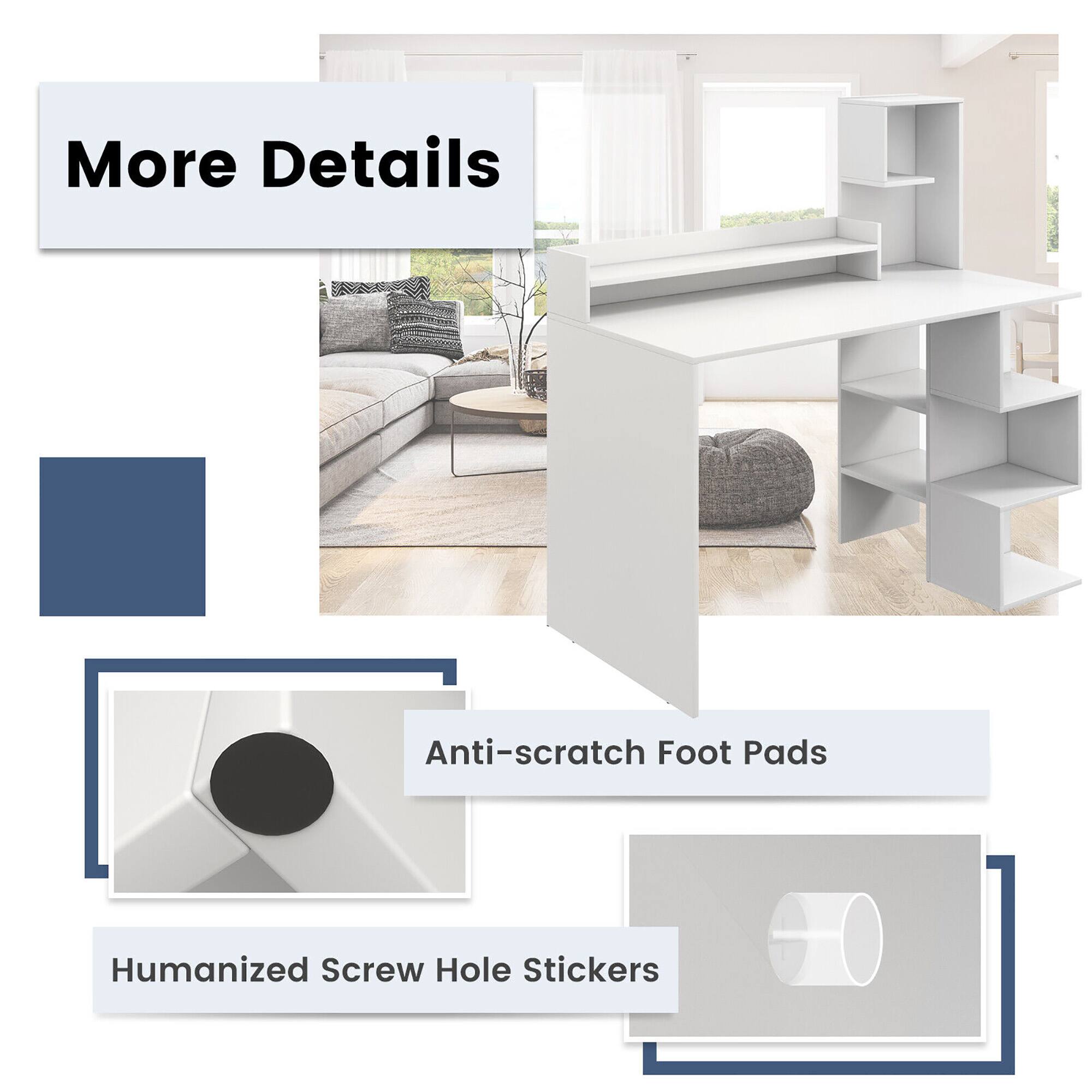 More Details
Anti-scratch Foot Pads
Humanized Screw Hole Stickers