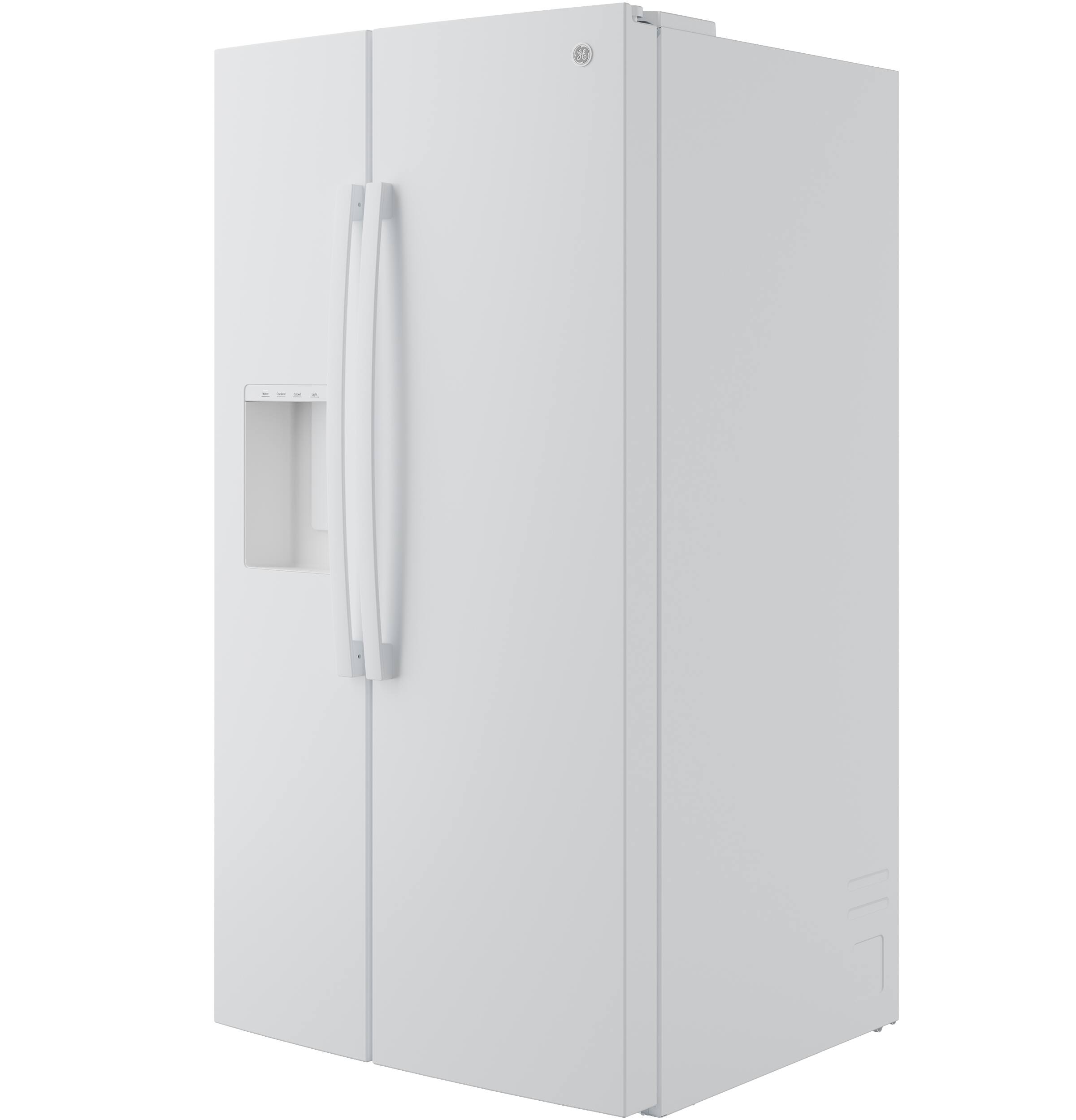 Alt View 32. GE - 36 in. Wide 27.9 Cu. Ft. Side-By-Side Refrigerator with Extra Tall Dispenser and In-Door Icemaker - White.