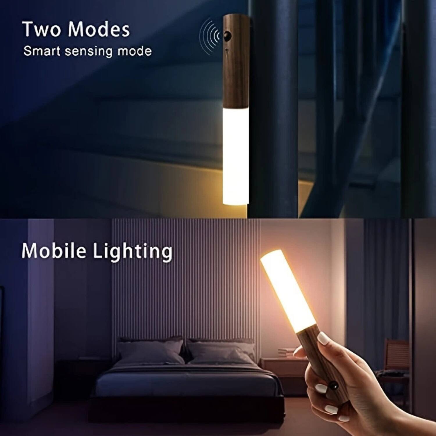 Two Modes  
Smart sensing mode  

Mobile Lighting