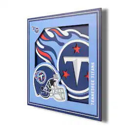 YouTheFan - Tennessee Titans 12'' x 12'' 3D Logo Wall Art - Multicolor