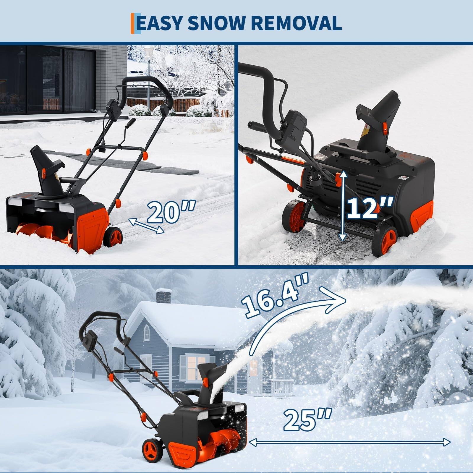 EASY SNOW REMOVAL

20"  
12"  
16.4"  
25"