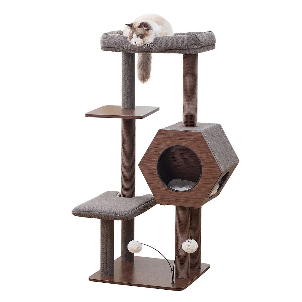 PetPals - Wagon 2.0 5-level cat tower - Brown