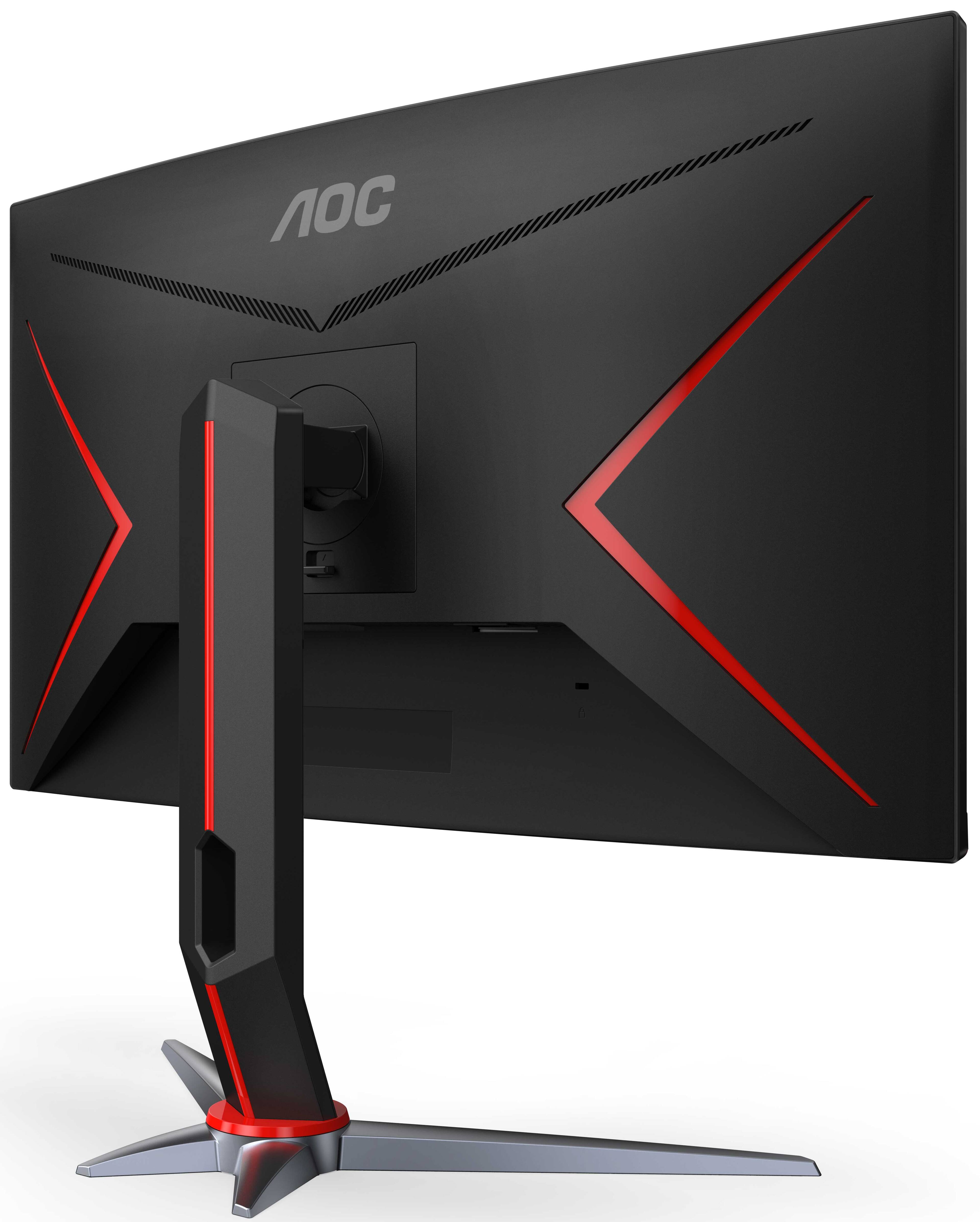 Alt View Zoom 13. AOC - G2 Series C27G2 27" LED Curved FHD FreeSync Premium Monitor (DisplayPort, HDMI, VGA) - Black/Red.