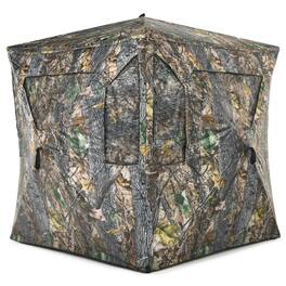 Costway - 3 Person Portable Hunting Blind Pop-Up Ground Tent w/ Carrying Bag - Camouflage