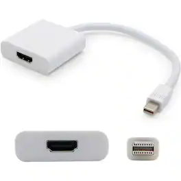 AddOn - 5-Pack of Mini-DisplayPort 1.1 Male to HDMI 1.3 Female Adapters For Resolution Up to 2560x1600 (WQXGA) - White