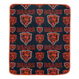 Pegasus - Chicago Bears 50" x 60" Repeat Big Logo Wordmark Ultra Soft Blanket - Multicolor