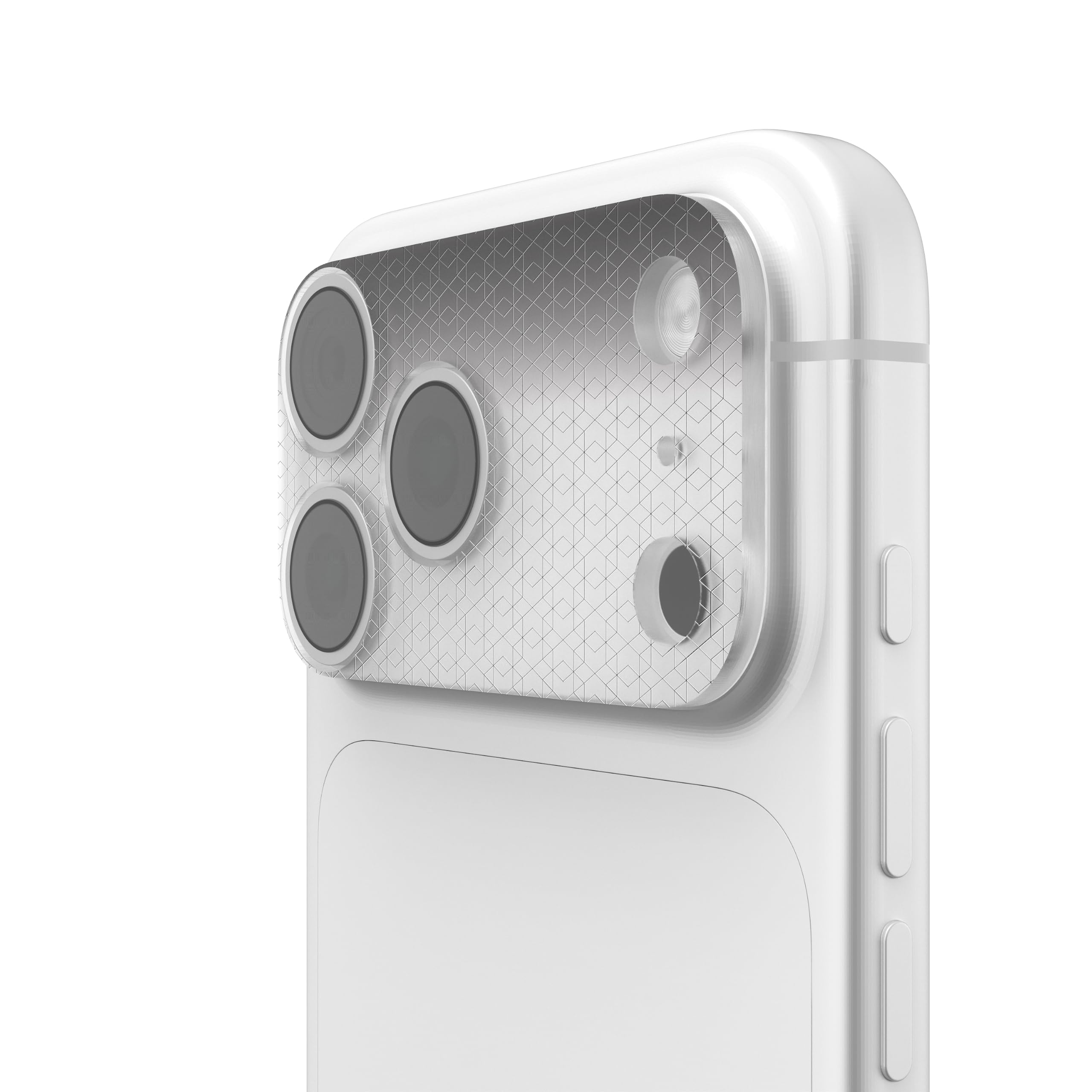 Alt View 3. UAG - iPhone 18 Pro Max Glass Camera Lens Protector & Camera Plate Protector Aluminosilicate Glass & Scratch-Resistant Acrylic - Clear w/ Silver Hex.