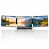Front. INVZI - INVZI MagHub Dual 14" Laptop Screen Extender - Foldable Triple Screen Portable Monitor with Dual 1200P IPS Displays.