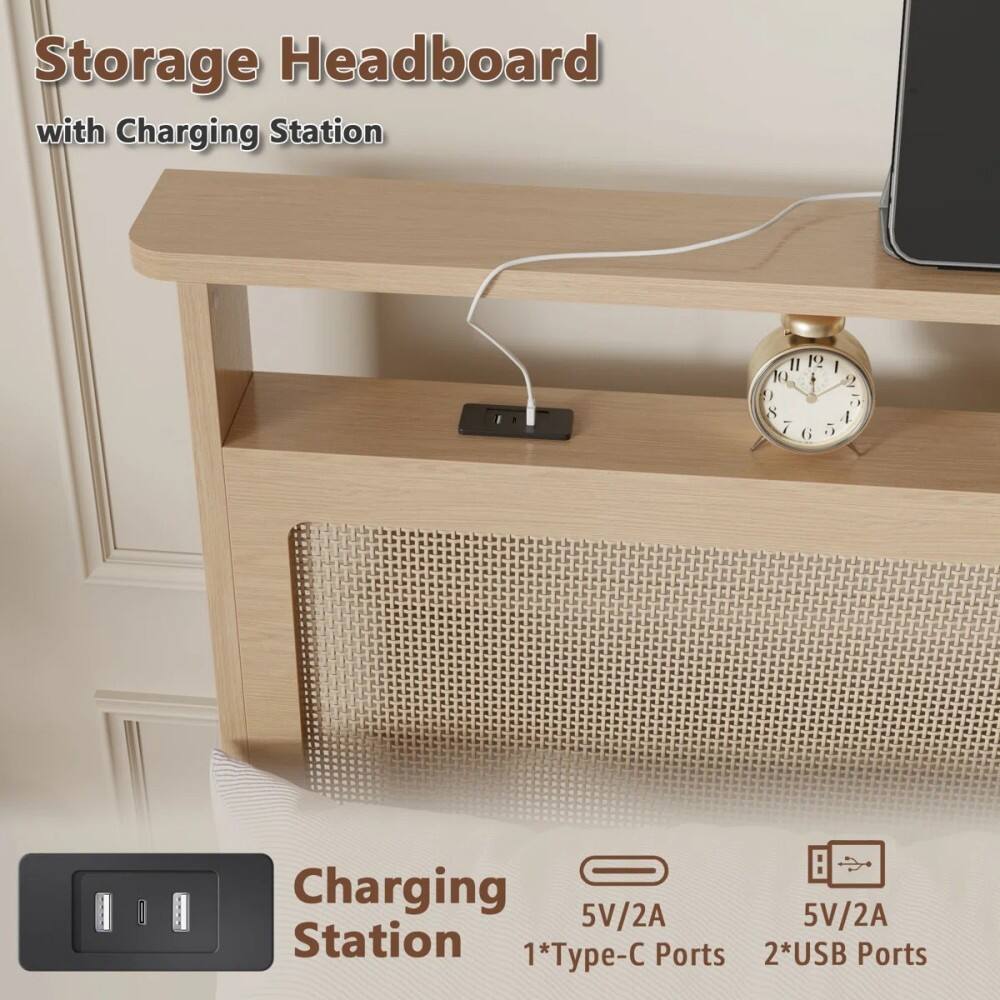 Storage Headboard with Charging Station

Charging Station
5V/2A
5V/2A
1*Type-C Ports
2*USB Ports