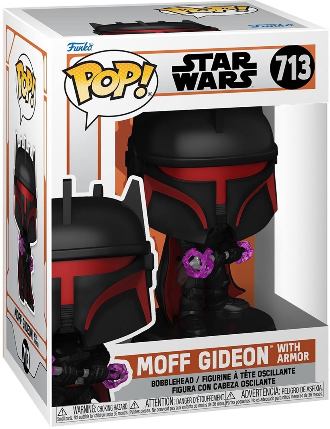 TOPY To Funko. STAR 713 M POP! WARS H KR SEIT B B 0 WITH GIDEON ARMOR MOFF TTE OSCILANTE BOBBLEHEAD / FIGURINE OSCILANTE FIGURA CON CABEZA DE ASFIXIA. ADVERTENCIA: PELIGRO DE AFIXIA. ATTENTION: DANGER D'ETOUFFEMENT. Partes pequeas. No es adecuado para niños menores de 36 meses. WARNING: CHOKING HAZARD. Petites pieces. Ne convient pas aux enfants. Small parts. Not suitable for children under 36 months.