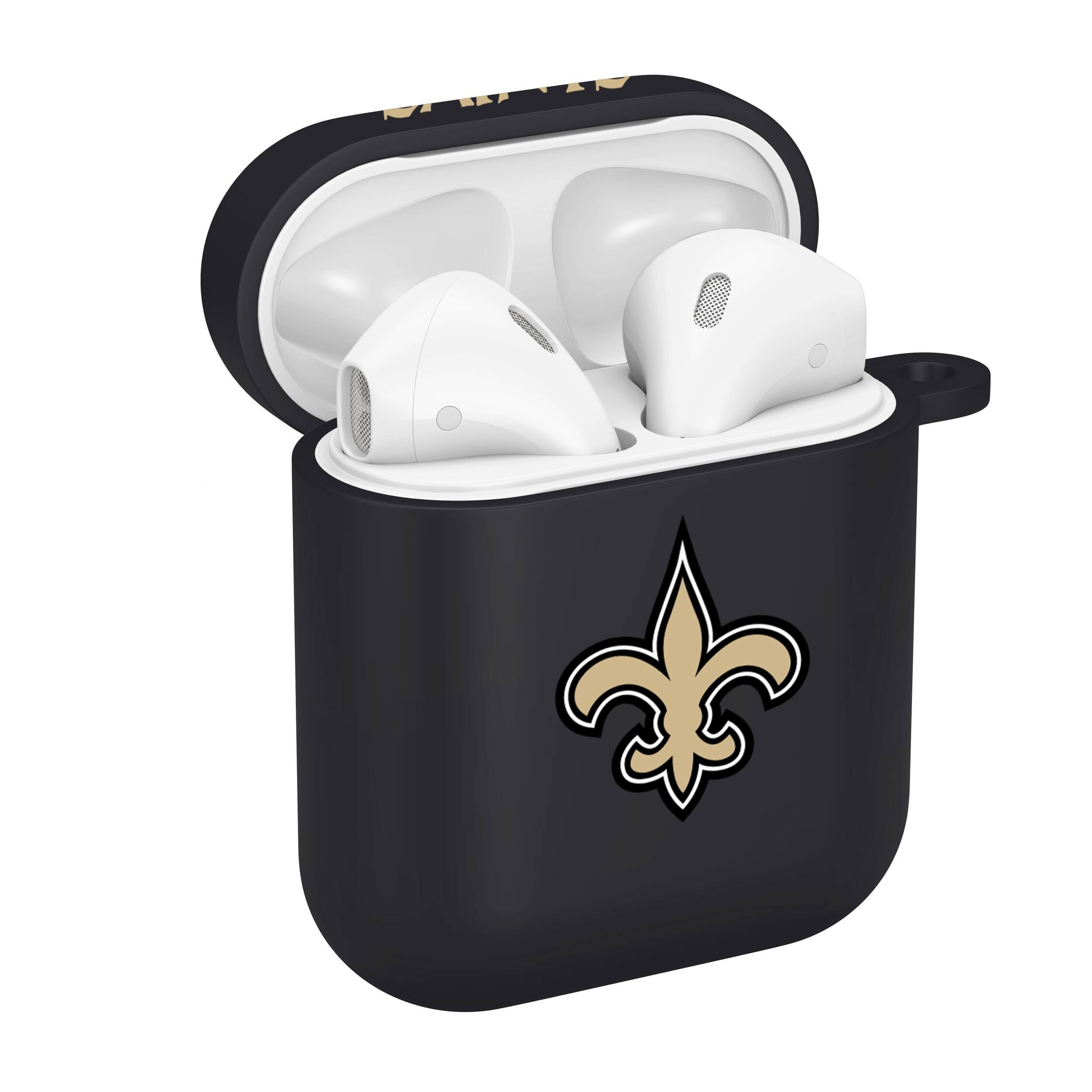 Alt View 1. Artinian - Black New Orleans Saints AirPods Case Cover - Black.