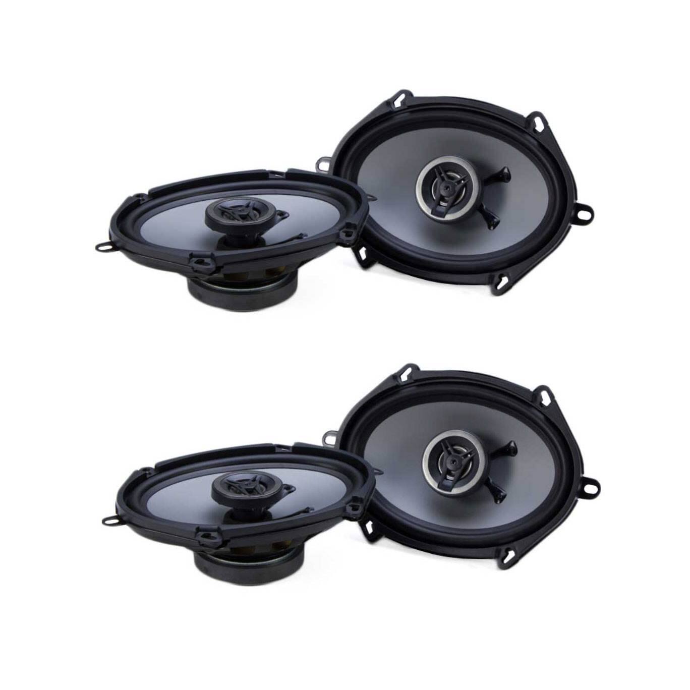 Crunch - 250W Full Range 2 Way Coaxial Car Audio 5x7 by 6x8" Speaker Pair, 2 Pack - Black