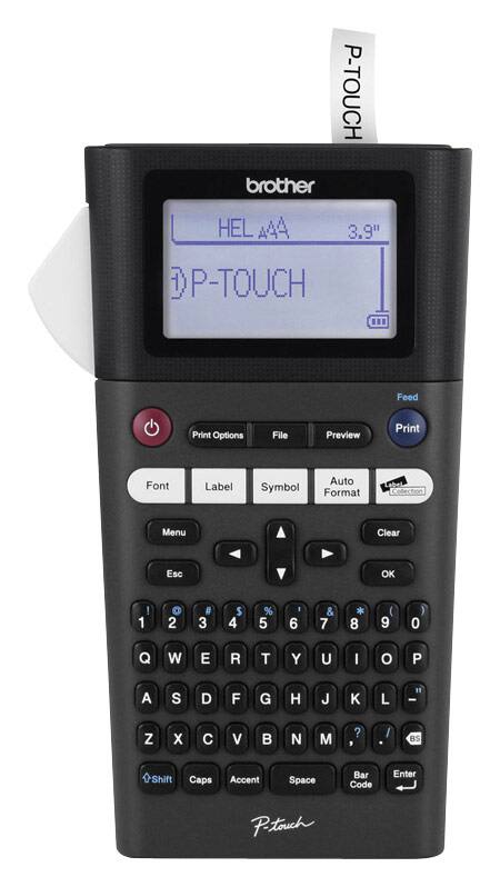 Front. Brother - Take-It-Anywhere Rechargeable Label Maker - Black.