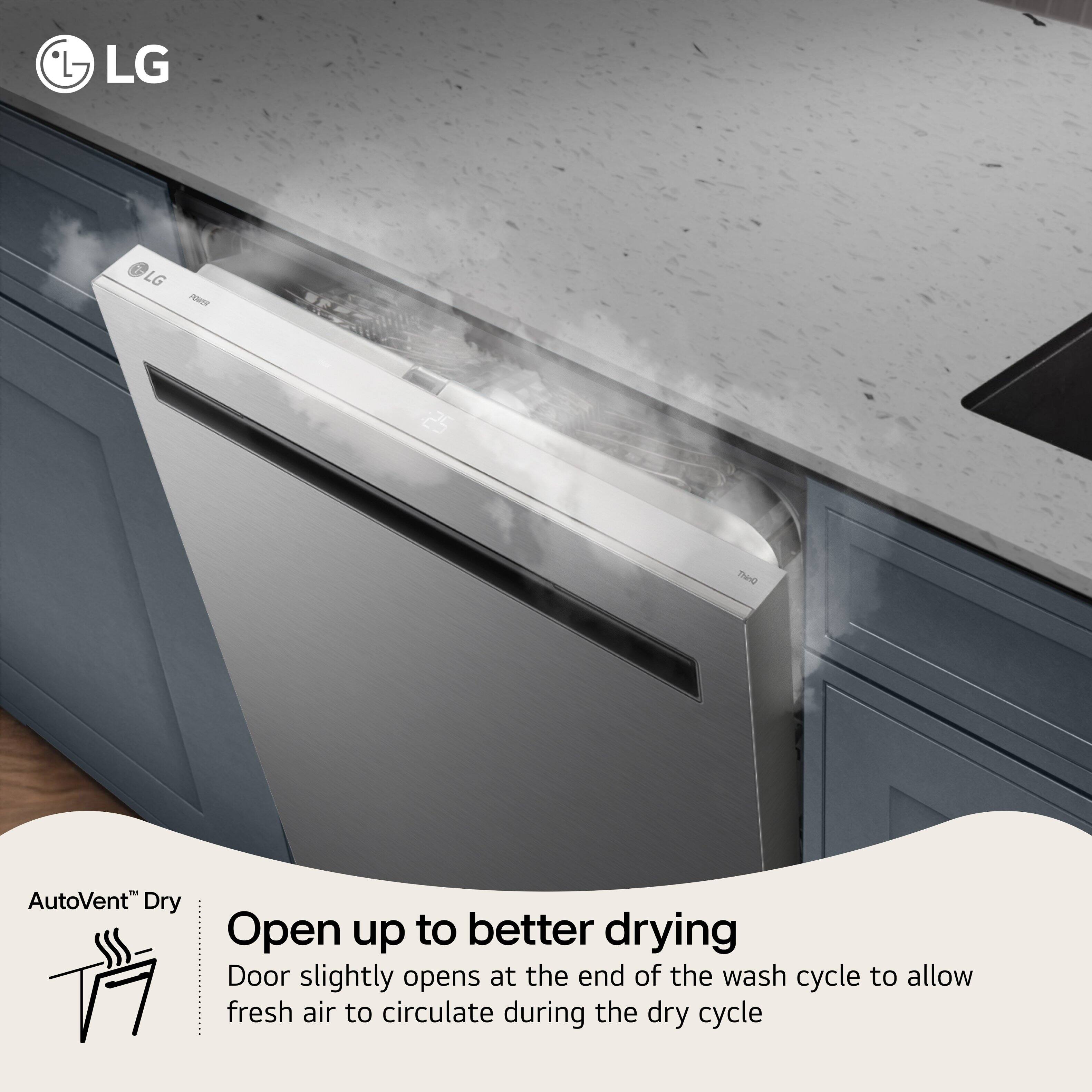 LG AR 25 Galf AutoVent Dry  
Open up to better drying  
Door slightly opens at the end of the wash cycle to allow fresh air to circulate during the dry cycle
