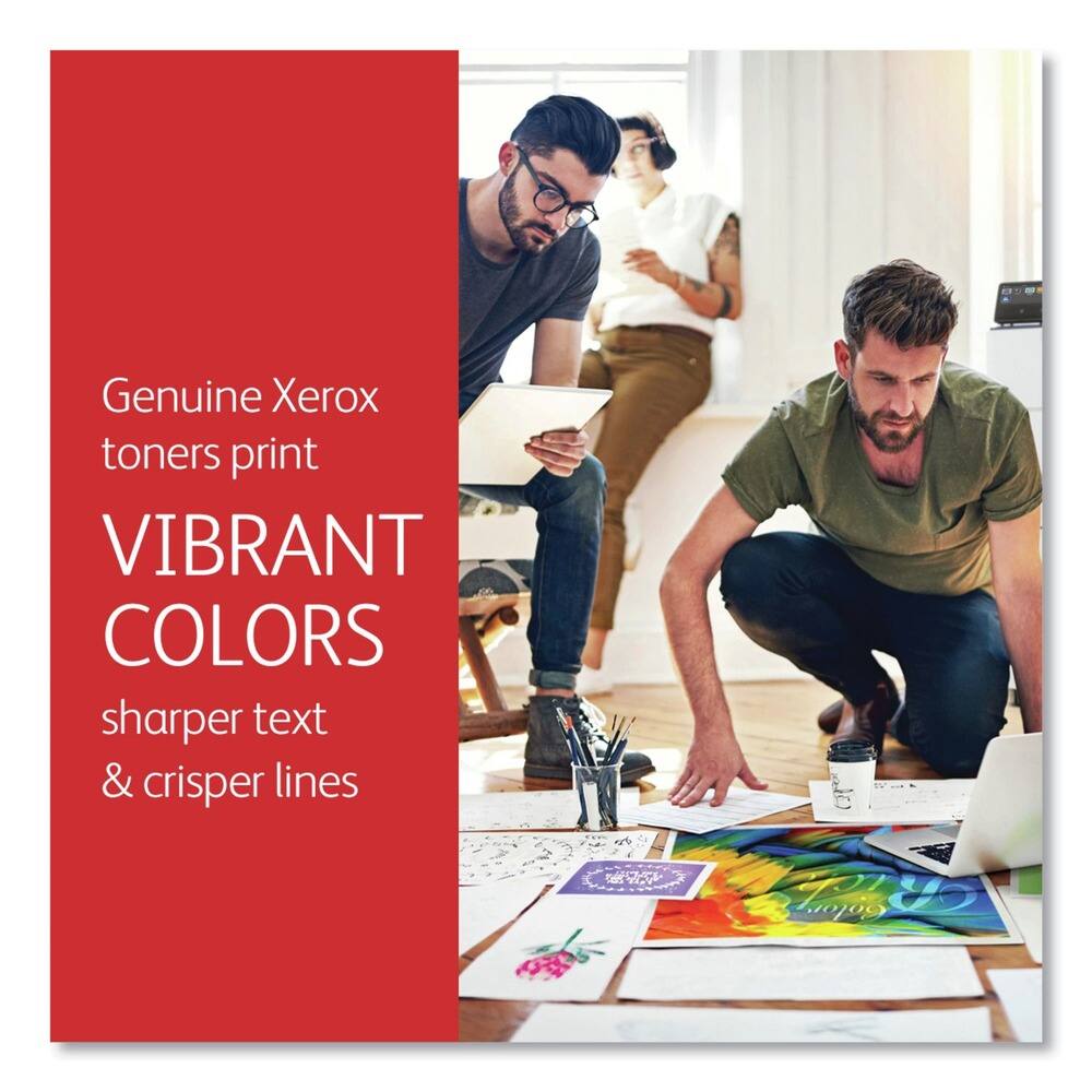 Genuine Xerox toners print
VIBRANT COLORS
sharper text & crisper lines