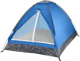 Loheer - 2 Person Camping Tent Lightweight Backpacking Pop Up Beach Shelter with Rain Fly - Blue and Gray