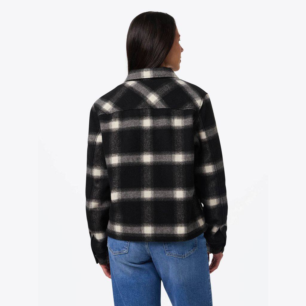 Alt View 1. Mobile Warming - Women's Kodiak Plaid Heated Jacket - Black and White.