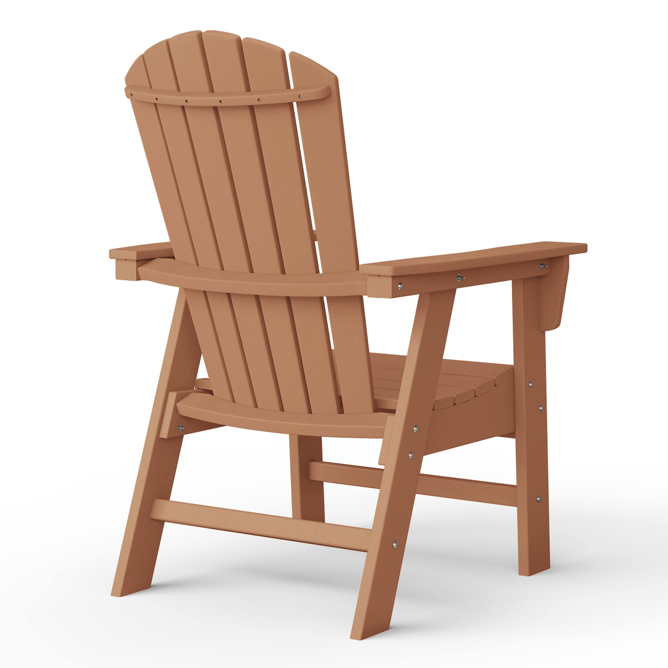 Alt View 1. WestinTrends - WestinTrends Dylan Outdoor Patio Shell-back Adirondack Dining Chair Weather Resistant - Teak.