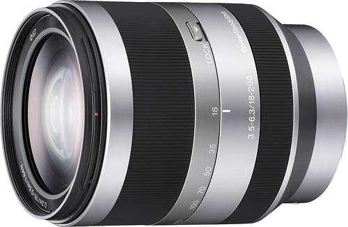 Angle View: Sony - FE 24-240mm f/3.5-6.3 OSS Full-Frame E-Mount Telephoto Zoom Lens - Black