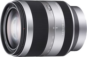 Sony - 18-200mm f/3.5-6.3 Alpha E-Mount Lens for Alpha NEX DSLR Cameras - Silver - Angle_Zoom