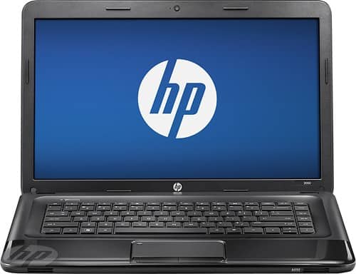 Front Standard. HP - 15.6" Laptop - 4GB Memory - 500GB Hard Drive - Black Licorice.
