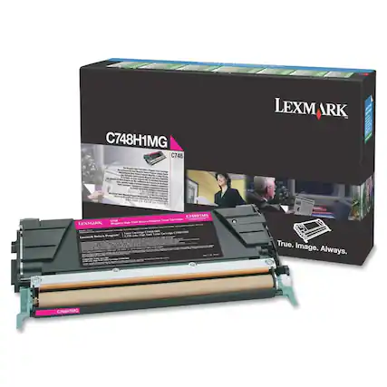 Front. Lexmark - C748 Magenta High Yield Return Program Toner Cartridge - Magenta.