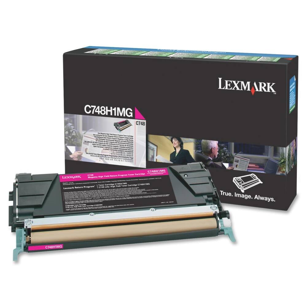 Front. Lexmark - C748 Magenta High Yield Return Program Toner Cartridge - Magenta.