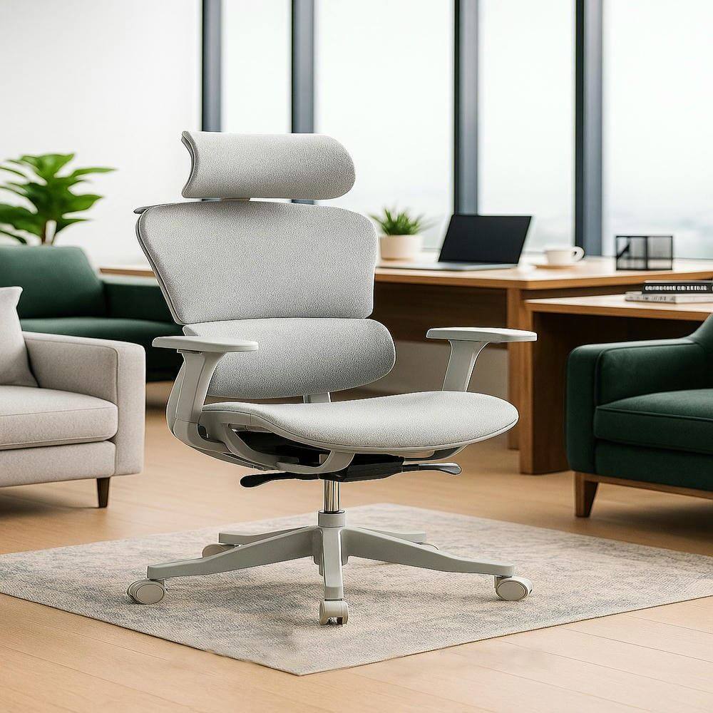 Alt View 2. Kadyn - High Back Mesh Office Chair, 4D Armrests & 120° Recline, Breathable Ergonomic Design, 360° Swivel, Gray - Gray.