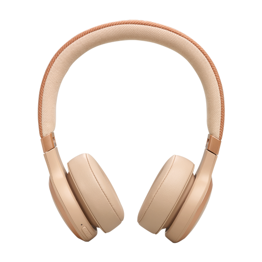 Angle. JBL - Live 670NC Wireless On-Ear Headphones with True Adaptive Noise Cancelling - 2024 - Sandstone.