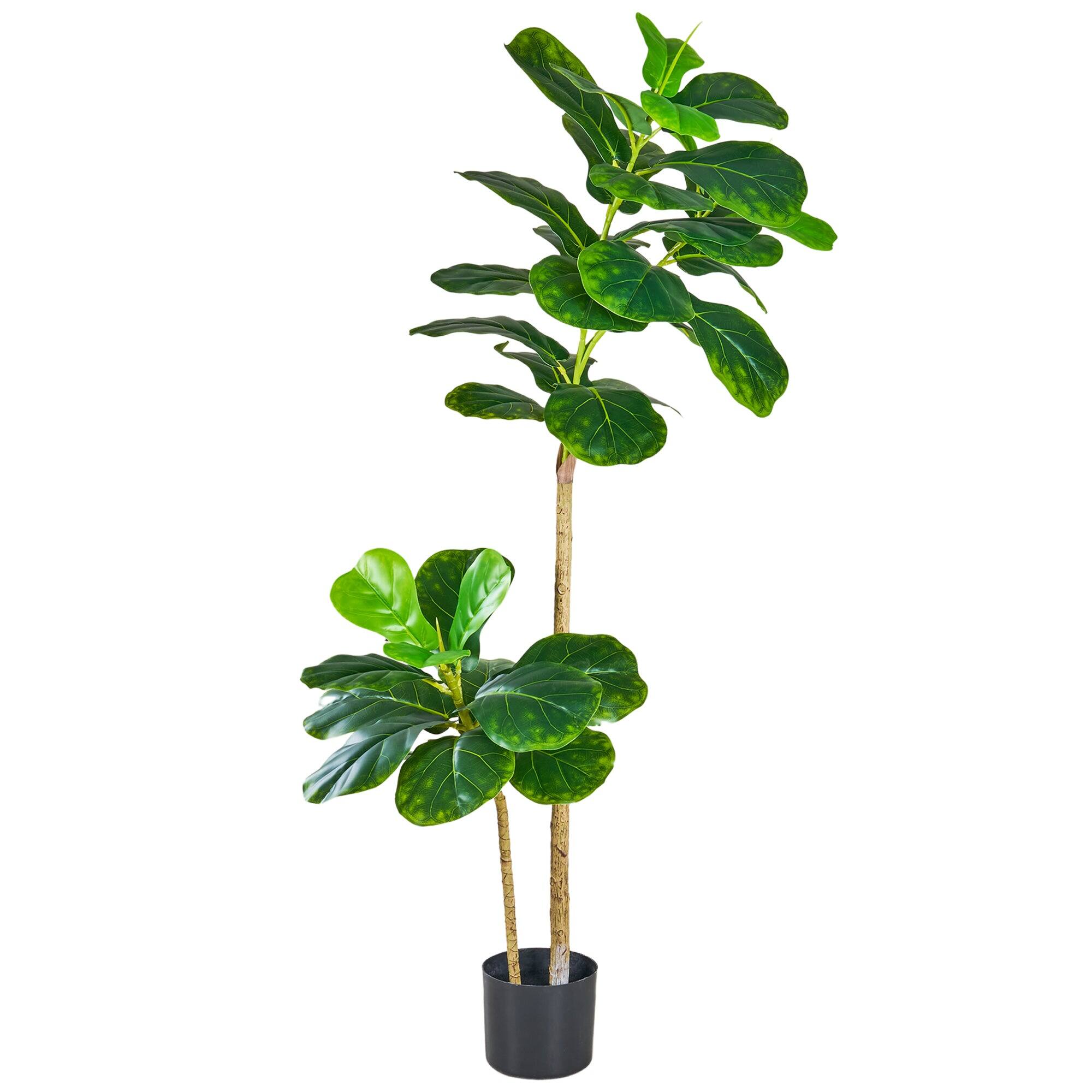 Front. Vecelo - 4.3ft Artificial Monstera Plant with Real-Touch Leaves, Adjustable Branches & Durable Pot for Home Decor - Green.