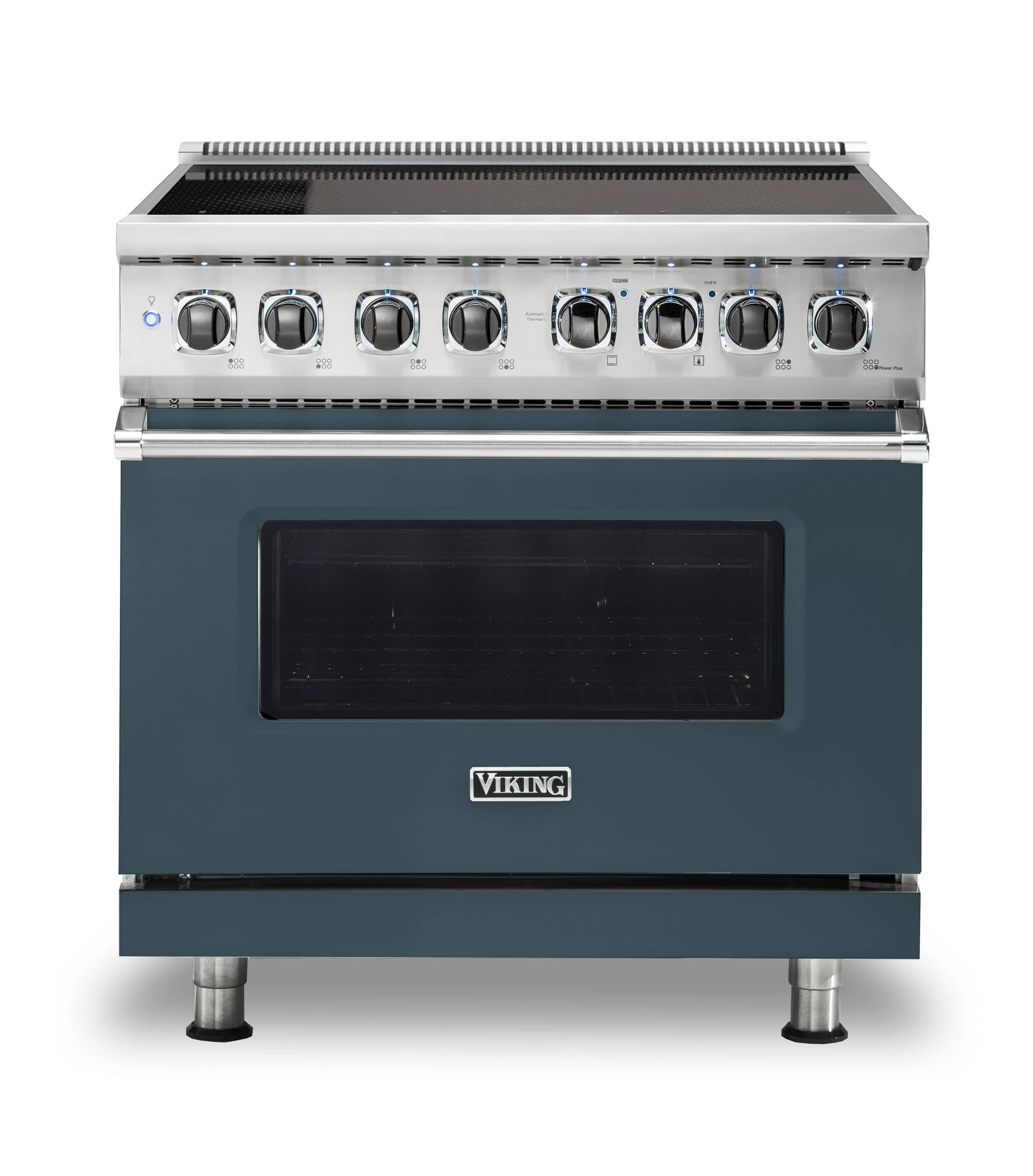 Viking - 5 Series 5.6 Cu. Ft. Freestanding Electric Induction Range - Squall - Front_Zoom